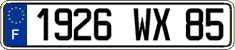 French license plate, FNI
