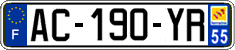 French license plate, SIV (ordinary)