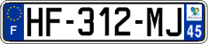 French license plate, SIV (ordinary)