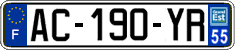 French license plate, SIV (ordinary)