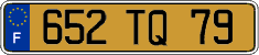 French license plate, FNI
