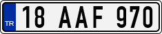 License plate of Turkey, Regular plates
