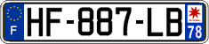 French license plate, SIV (ordinary)