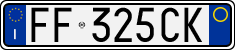 License plate of Italy, Cars (1994 year series)