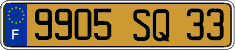 French license plate, FNI