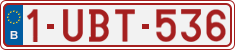 License plate of Belgium, Regular plates (2010)