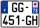 French license plate, SIV (ordinary)