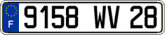 French license plate, FNI