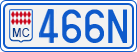 License plate of Monaco, Cars