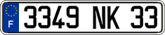 French license plate, FNI