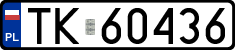 License plates of Poland, Regular car plates