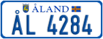 License plate of Åland, Cars (ÅL 12345)
