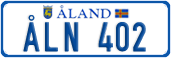 License plate of Åland, Cars (ÅLA 1234)