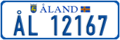 License plate of Åland, Cars (ÅL 12345)