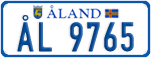 License plate of Åland, Cars (ÅL 12345)