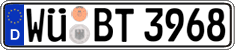 German license plate, Regular plates