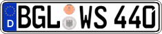German license plate, Regular plates