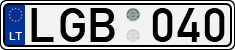 License plate of Lithuania, Cars