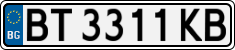 License plate of Bulgaria, Cars