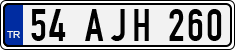 License plate of Turkey, Regular plates