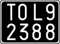 License plate of Italy, Cars (1927 year series)