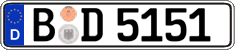 German license plate, Regular plates