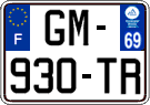 French license plate, SIV (ordinary)