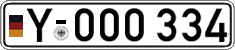 German license plate, Military