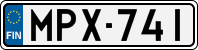 License plate of Finland, Cars