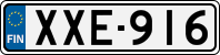 License plate of Finland, Cars