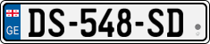 License plate of Georgia, Cars (2014)