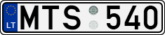 License plate of Lithuania, Cars