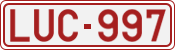 License plate of Belgium, 1951 year system