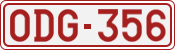 License plate of Belgium, 1951 year system