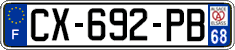 French license plate, SIV (ordinary)