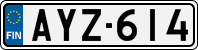 License plate of Finland, Cars