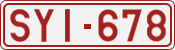 License plate of Belgium, 1951 year system