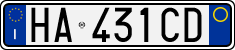 License plate of Italy, Cars (1994 year series)