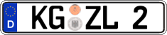 German license plate, Regular plates