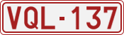 License plate of Belgium, 1951 year system