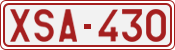 License plate of Belgium, 1951 year system