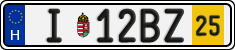 license plates of Hungary, Temporary (2022)