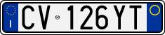 License plate of Italy, Cars (1994 year series)