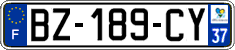 French license plate, SIV (ordinary)