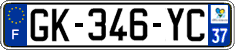 French license plate, SIV (ordinary)