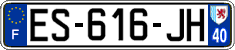 French license plate, SIV (ordinary)