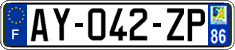 French license plate, SIV (ordinary)