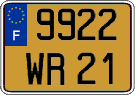 French license plate, FNI