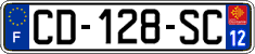 French license plate, SIV (ordinary)