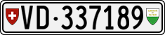 License plate of Switzerland, Cars